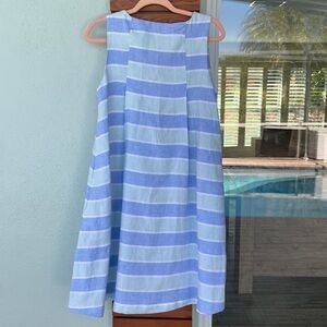 J McLaughlin striped linen tunic dress with pockets New no tag
